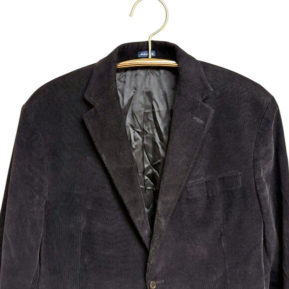 Polo Ralph Lauren Black Cotton Corduroy Made in Italy Blazer - Picture 3 of 12